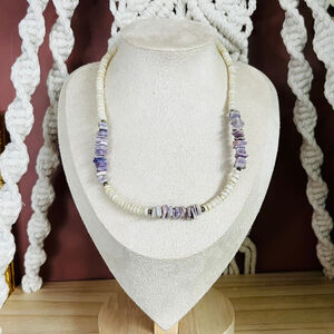 Women's‎ Unbranded Shell Necklace White and Purple